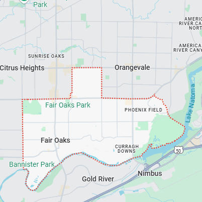 Sell my house Fair Oaks map